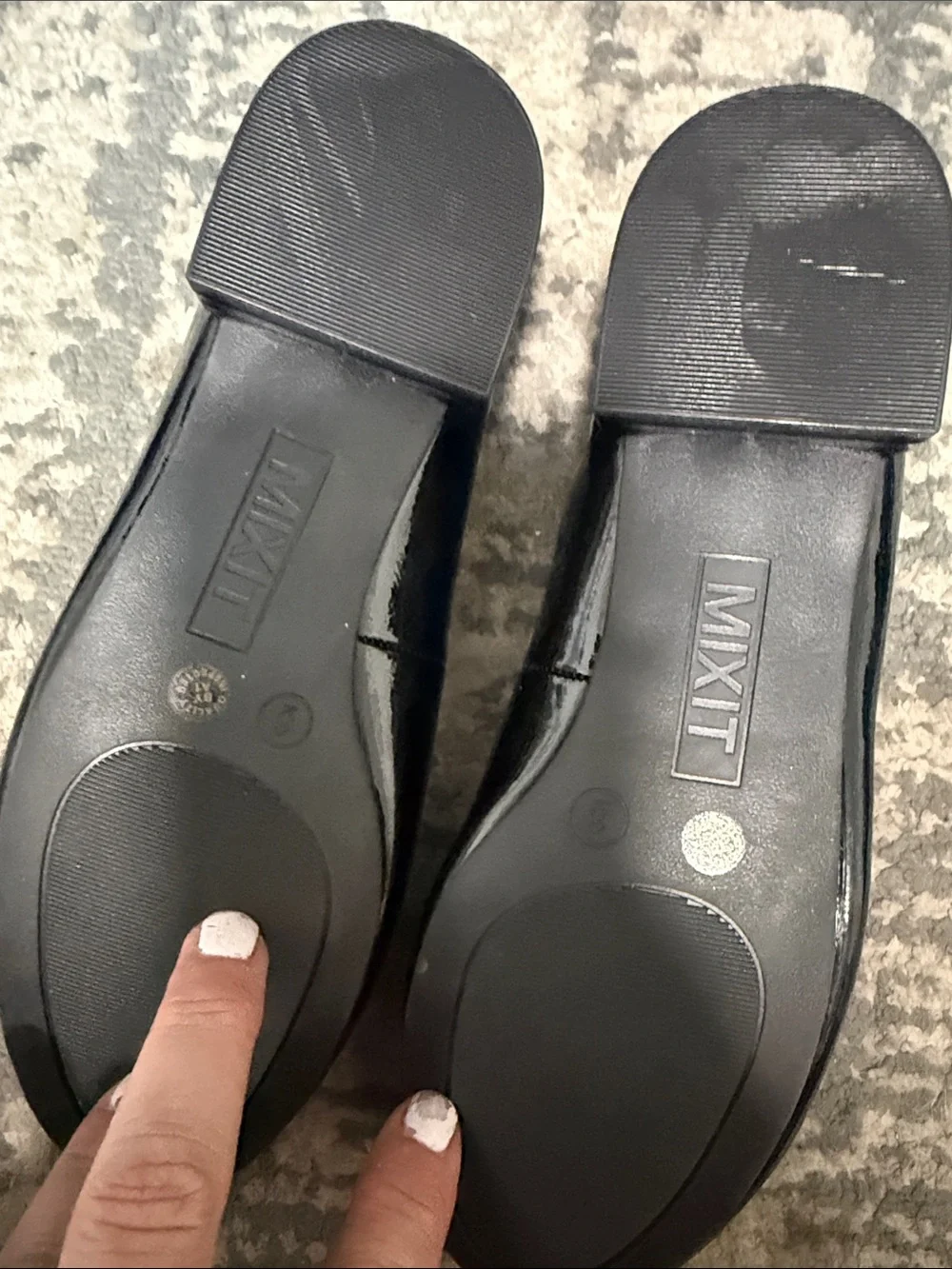 Mixit Black Patent Bow Ballet Flats